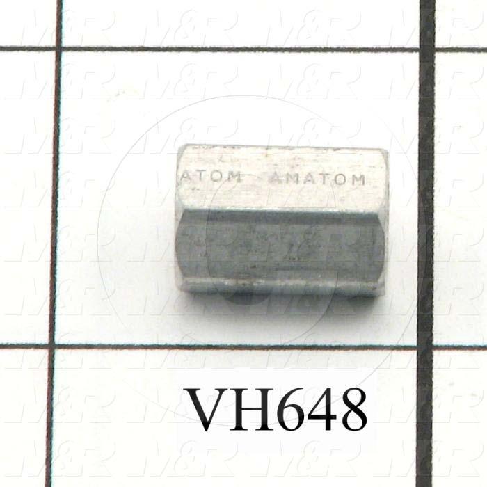 Spacers and Standoffs, Female Threaded Hex Standoff Type, 0.375" Outside Diameter, 0.56 in. Overall Length, 10-32 Thread Size, #10 Screw Size, Aluminum Material