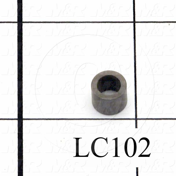 Spacers and Standoffs, Female Unthreaded Round Spacer Type, 0.31 in. Outside Diameter, 0.203 in. Inside Diameter, 0.250" Overall Length, Steel Material, Black Oxide Finish