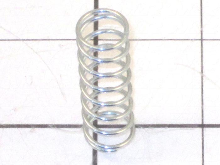 Springs, Compression Type, 0.045 in. Wire Diameter, 0.48 in. Outside Diameter, 1.50 in. Overall Length, 0.40" Solid Length, 8.7 Total Coils, Music Wire Material, 6 Lb/In Rate