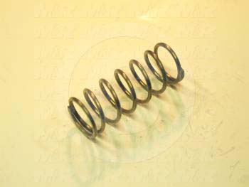 Springs, Compression Type, 0.055 in. Wire Diameter, 0.600" Outside Diameter, 1.50 in. Overall Length, 0.427" Solid Length, Stainless Steel 302 Material, Closed and Ground Spring Ends