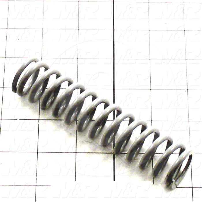 Springs, Compression Type, 0.170" Wire Diameter, 1.170" Outside Diameter, 5.00 in. Overall Length, 2.39" Solid Length, 14 Total Coils, Closed and Ground Spring Ends, 100 Lb/In Rate