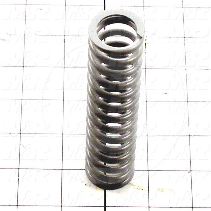 Springs, Compression Type, 0.170" Wire Diameter, 1.170" Outside Diameter, 5.00 in. Overall Length, 2.39" Solid Length, 14 Total Coils, Closed and Ground Spring Ends, 100 Lb/In Rate
