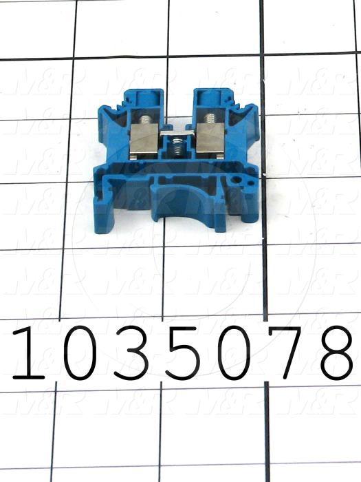 Terminal Block, 1 Pole, 20-6AWG, 65A, Blue