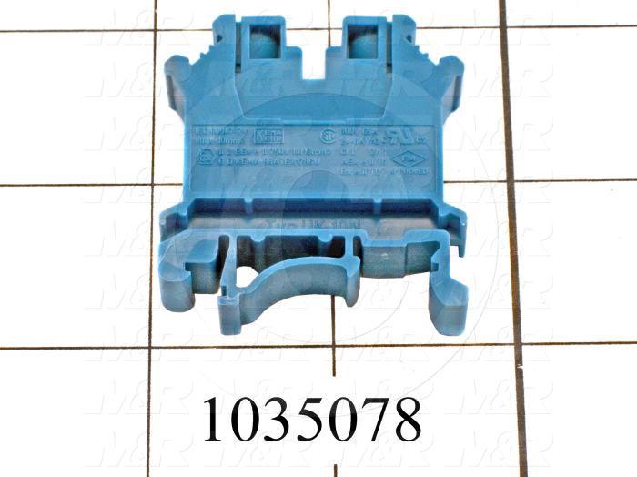 Terminal Block, 1 Pole, 20-6AWG, 65A, Blue