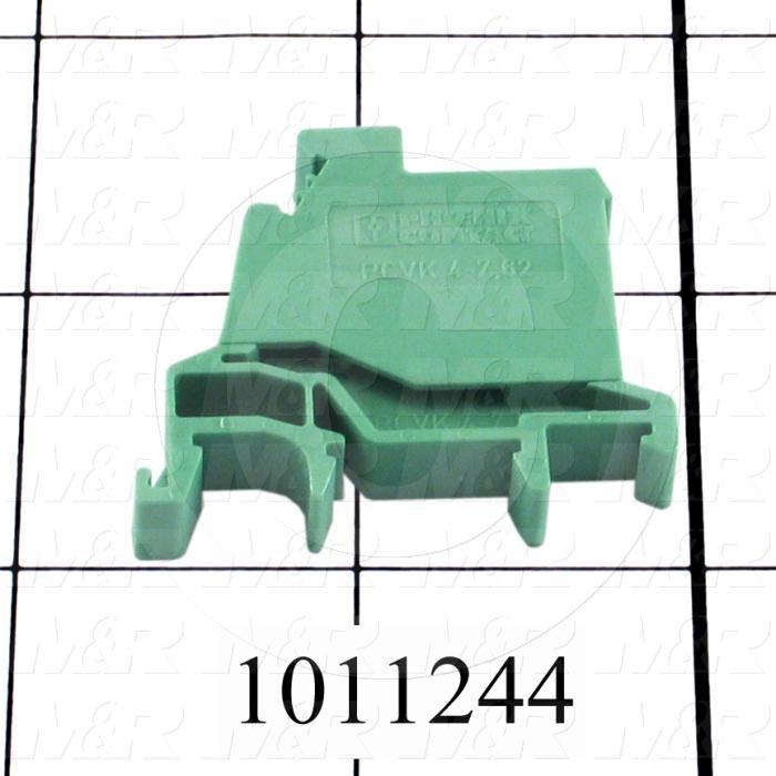 Terminal Block, 1 Pole, 30-10AWG, Green, For Power