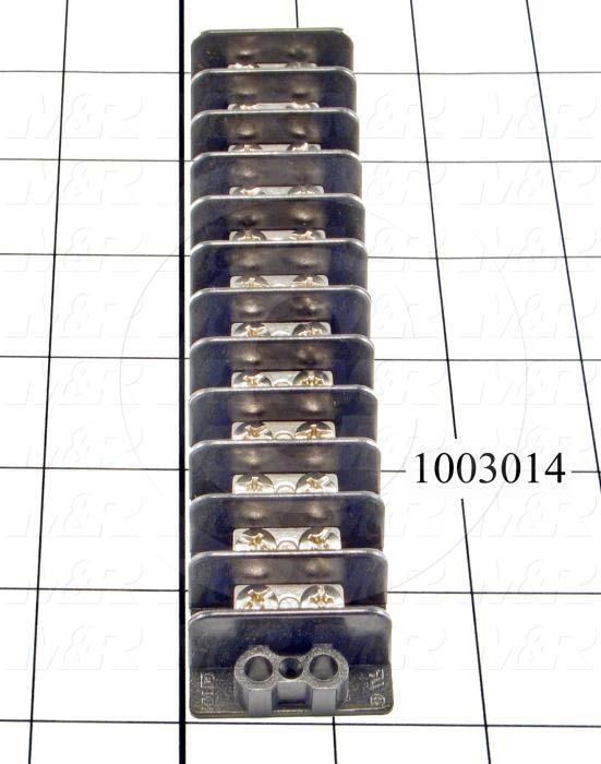 Terminal Block, 12 Poles, 14AWG