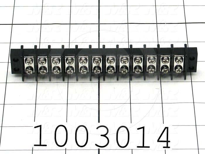 Terminal Block, 12 Poles, 14AWG