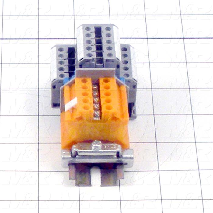 Terminal Block, 5 Orange / 5 Gray