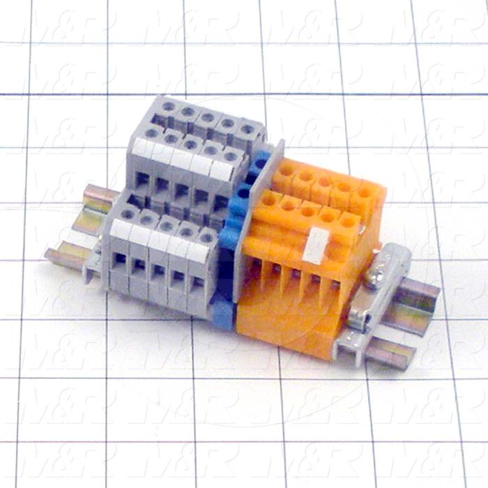 Terminal Block, 5 Orange / 5 Gray