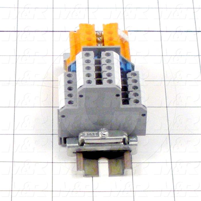 Terminal Block, 5 Orange / 5 Gray