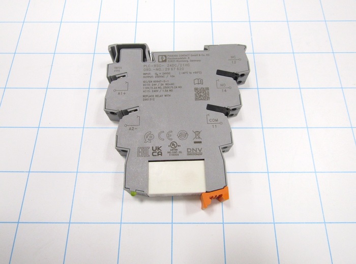 Terminal Block Relay, 1 Pole, 24VDC, 250VAC, 10A