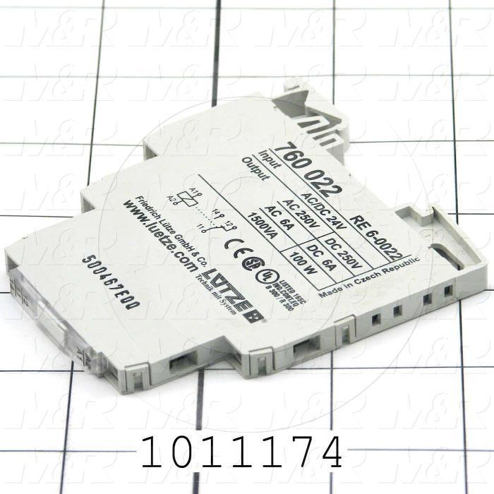 Terminal Block Relay, 24V AC/DC, 250VAC, 6A