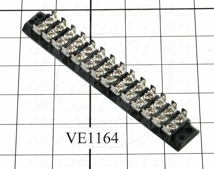 Terminal Block, Strip, 14 Poles, 22-12AWG