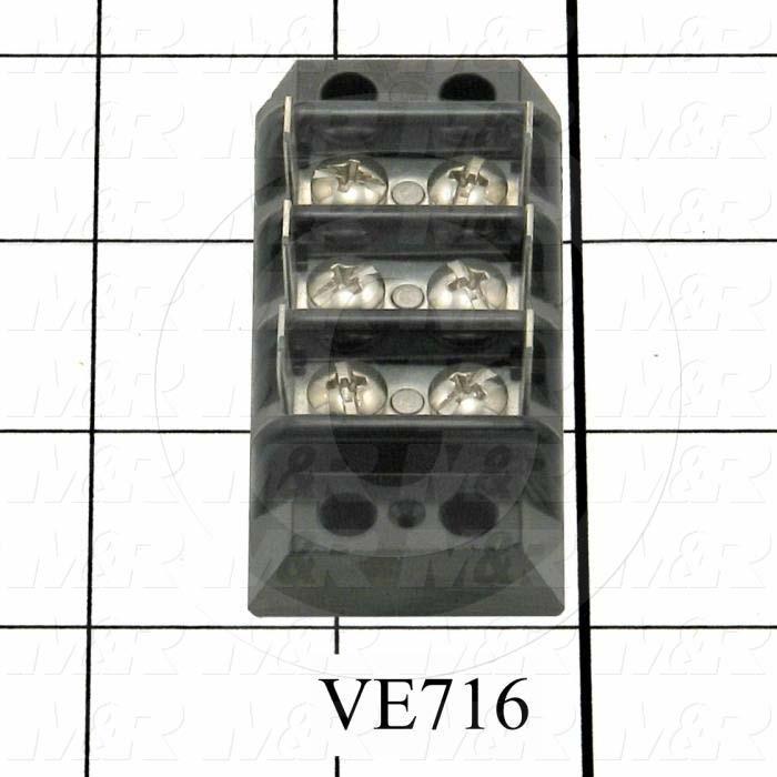 Terminal Block, Strip, 3 Poles