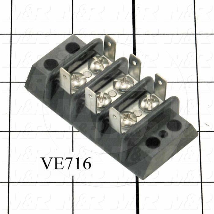 Terminal Block, Strip, 3 Poles