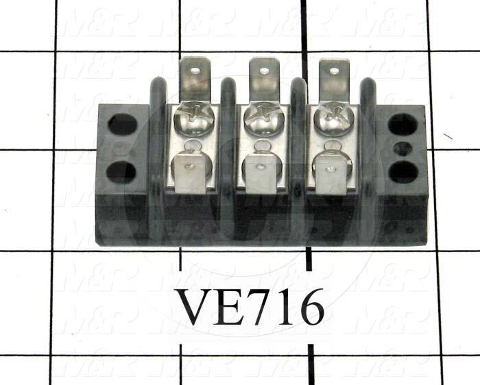 Terminal Block, Strip, 3 Poles