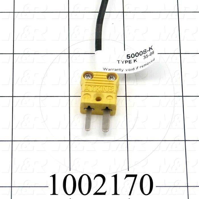 Thermocouple, Donut Probe Type K, 15' Cable