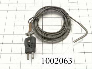 Thermocouple, Right Angle Type J, 144", VAT Style