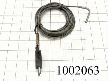 Thermocouple, Right Angle Type J, 144", VAT Style