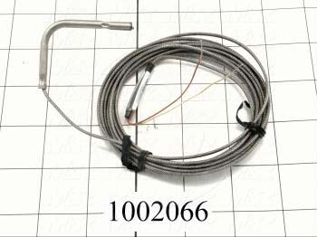 Thermocouple, Right Angle Type K, 144", VAT Style