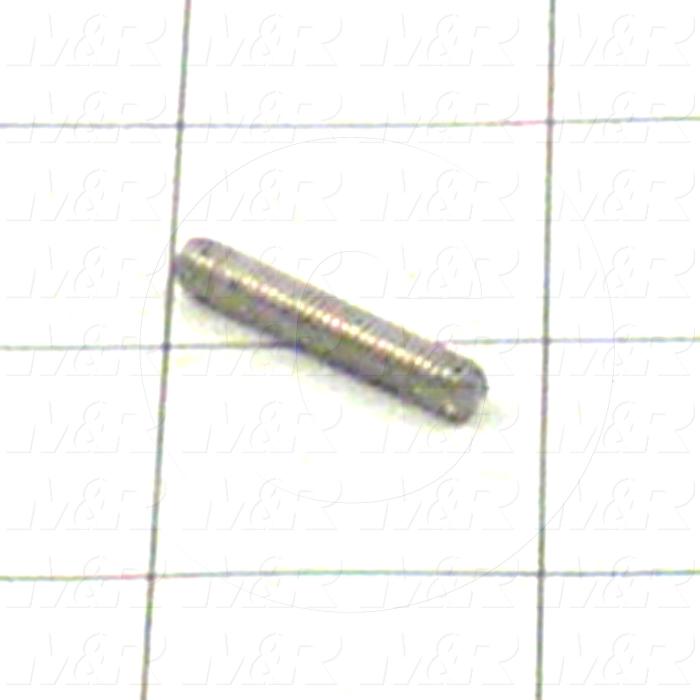 Threaded Rod/Stud, 8-32, 1.00" Thread Length, Stainless Steel Material