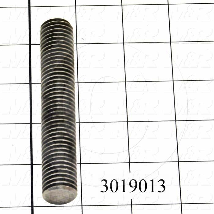 Threaded Rod/Stud, Threaded Rod, 3/4-10, 12' Overall Length, Steel Material, Note : Hardened