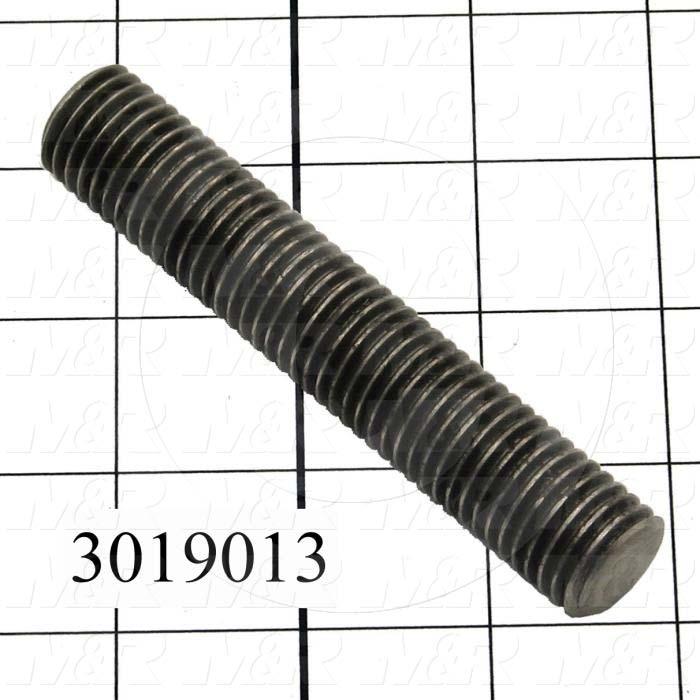 Threaded Rod/Stud, Threaded Rod, 3/4-10, 12' Overall Length, Steel Material, Note : Hardened