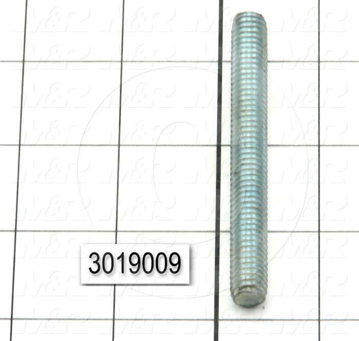 Threaded Rod/Stud, Threaded Rod, 3/8-16, 3' Overall Length, Steel Material