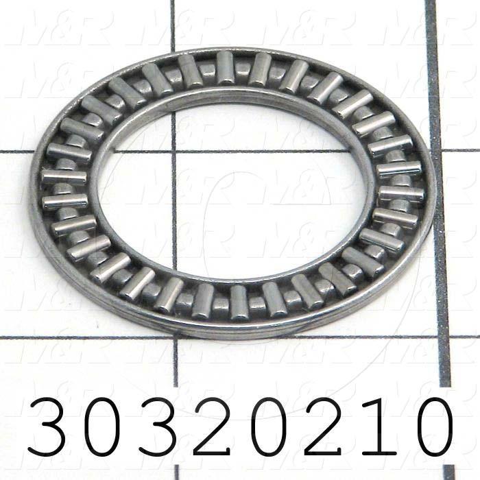 Thrust Bearings, Ansi, Needle Roller, Steel Material, Class Not Rated, 1.00" Shaft Diameter, 1.56" Outside Diameter, 0.08" Width