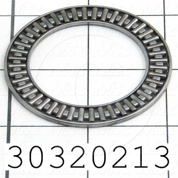 Thrust Bearings, Ansi, Needle Roller, Steel Material, Class Not Rated, 1.50" Shaft Diameter, 2.19" Outside Diameter, 0.08" Width