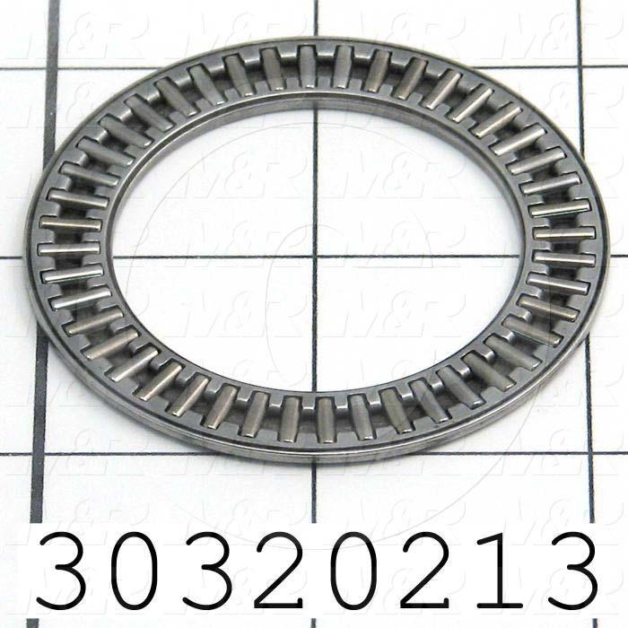 Thrust Bearings, Ansi, Needle Roller, Steel Material, Class Not Rated, 1.50" Shaft Diameter, 2.19" Outside Diameter, 0.08" Width