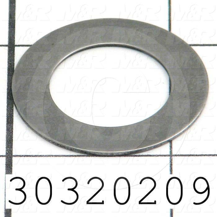 Thrust Bearings, Ansi, Thrust Bearing Washer, Steel Material, Class Not Rated, 0.75" Shaft Diameter, 1.25" Outside Diameter, 1/32" Width