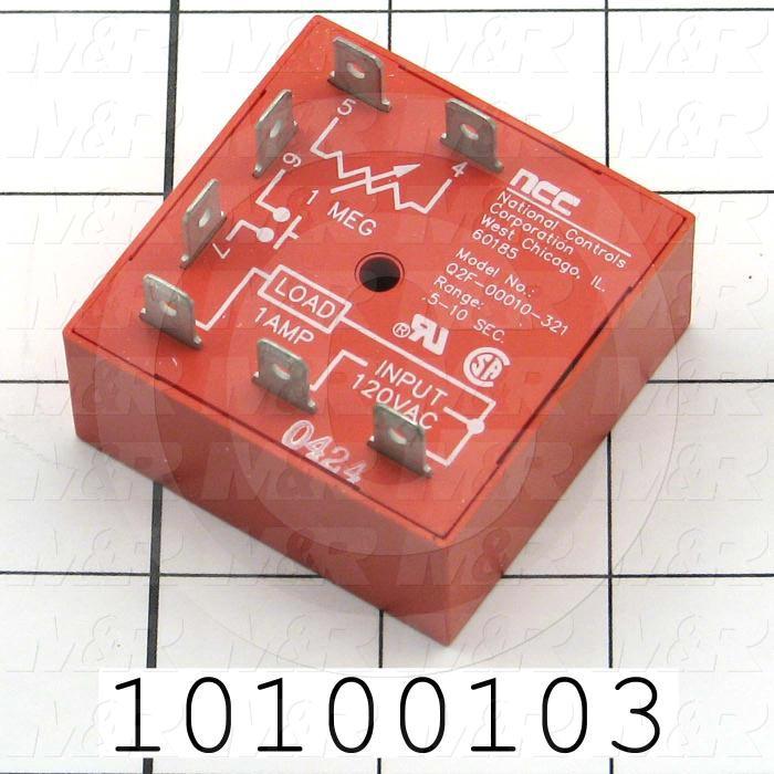 Timer, ONE-SHOT, 0.5-10 Sec Time Range, 120VAC