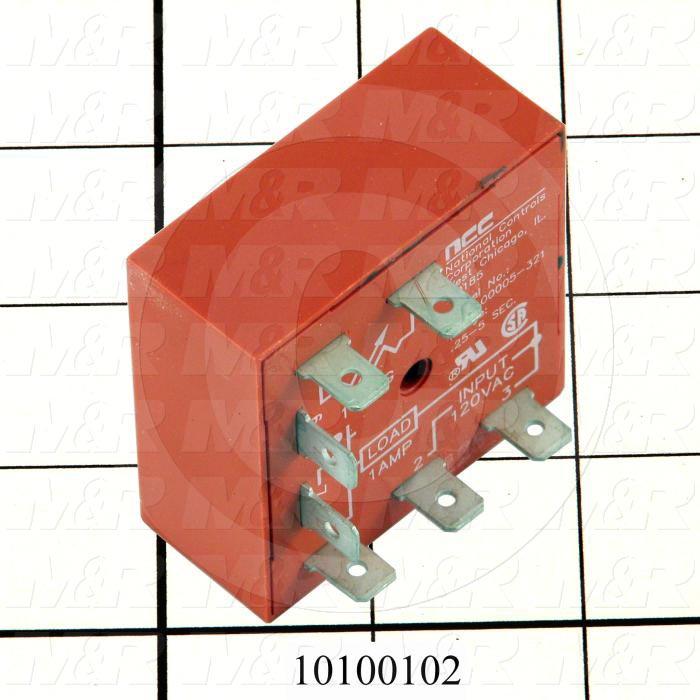 Timer, ONE-SHOT, One-Shot, 0.25-5 Sec Time Range, 120VAC