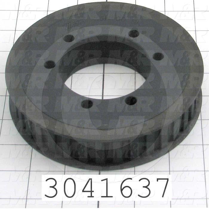 Timing Belt Pulley, 0.50" Bore Size, Split Taper Bushing Bore Type, 36 Teeth, 0.50" Pitch, 1.00" Belt Width