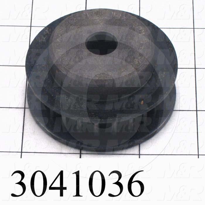 Timing Belt Pulley, 0.63 in. Bore Size, GT2 Tooth Profile, 22 Teeth, 8 mm Pitch, 2.610" Pitch Diameter, Steel Material, 12 mm Belt Width