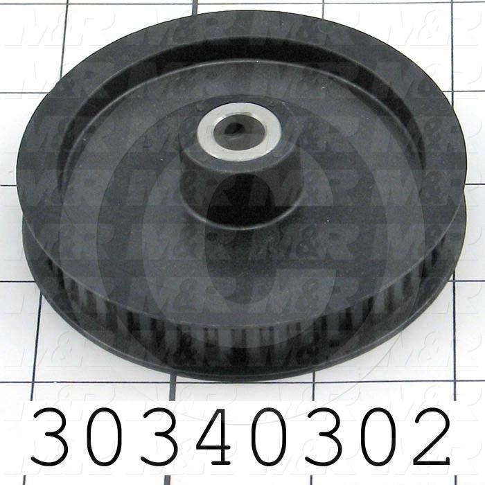 Timing Belt Pulley, 3/8 in. Bore Size, XL Tooth Profile, 48 Teeth, 0.200 in. Pitch, 3.040" Pitch Diameter, 0.88" Height, Polycarbonate Material, 0.38" Belt Width