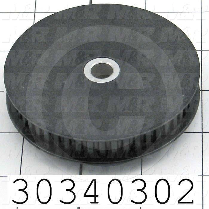 Timing Belt Pulley, 3/8 in. Bore Size, XL Tooth Profile, 48 Teeth, 0.200 in. Pitch, 3.040" Pitch Diameter, 0.88" Height, Polycarbonate Material, 0.38" Belt Width