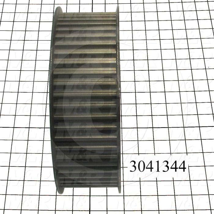 Timing Belt Pulley, Q-D Bushing Bore Type, 56 Teeth, 14 mm Pitch, 9.82" Pitch Diameter, Steel Material, 68 mm Belt Width, Static Balanced