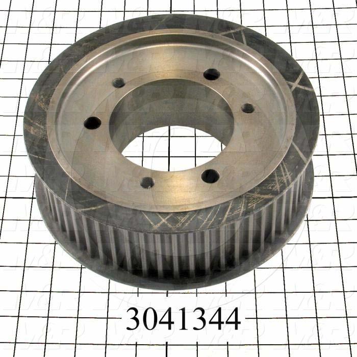 Timing Belt Pulley, Q-D Bushing Bore Type, 56 Teeth, 14 mm Pitch, 9.82" Pitch Diameter, Steel Material, 68 mm Belt Width, Static Balanced