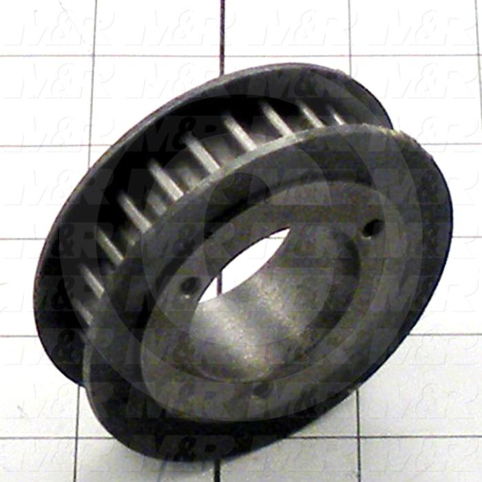 Timing Belt Pulley, Q-D E Bushing Bore Type, GT2 Tooth Profile, 25 Teeth, 8 mm Pitch, 2.760" Pitch Diameter, Steel Material, 12 mm Belt Width