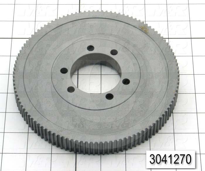 Timing Belt Pulley, Q-D SDS Bushing Bore Type, HTD Tooth Profile, 112 Teeth, 5 mm Pitch, C1 Pulley Type, 6.980" Pitch Diameter, 0.84" Height, Steel Material, 15 mm Belt Width