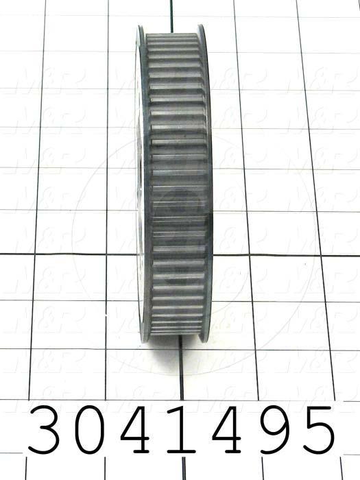 Timing Belt Pulley, Q-D SH Bushing Bore Type, HTD Tooth Profile, 64 Teeth, 5 mm Pitch, D1F Pulley Type, 4.160" Pitch Diameter, Steel Material, 15 mm Belt Width