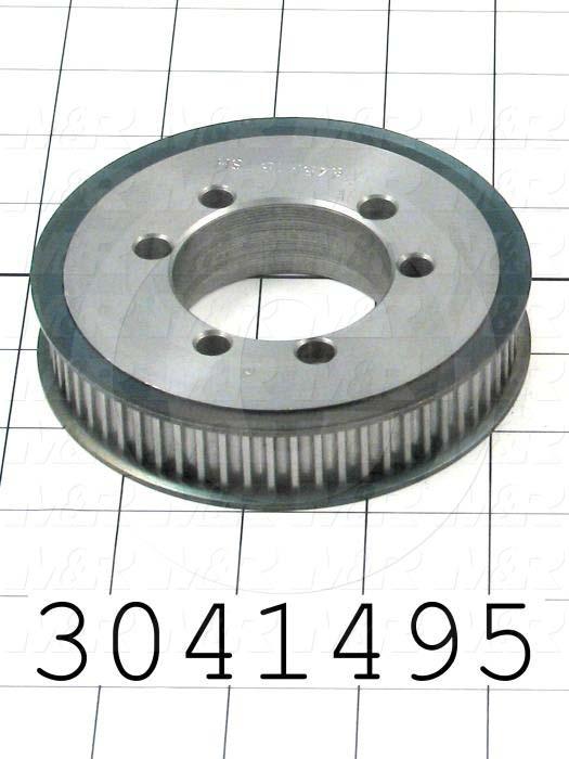 Timing Belt Pulley, Q-D SH Bushing Bore Type, HTD Tooth Profile, 64 Teeth, 5 mm Pitch, D1F Pulley Type, 4.160" Pitch Diameter, Steel Material, 15 mm Belt Width