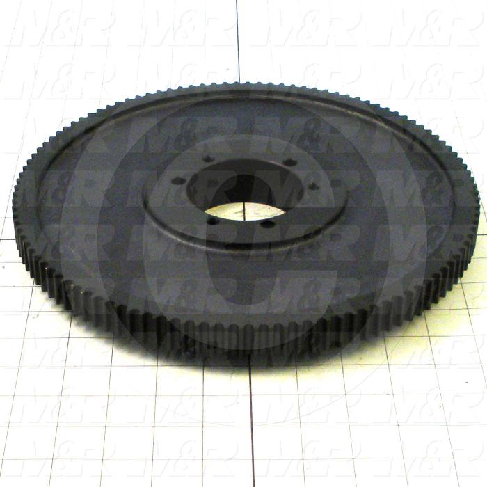 Timing Belt Pulley, Q-D SK Bushing Bore Type, GT2 Tooth Profile, 112 Teeth, 8 mm Pitch, 11.175" Pitch Diameter, Aluminum Material, 12 mm Belt Width