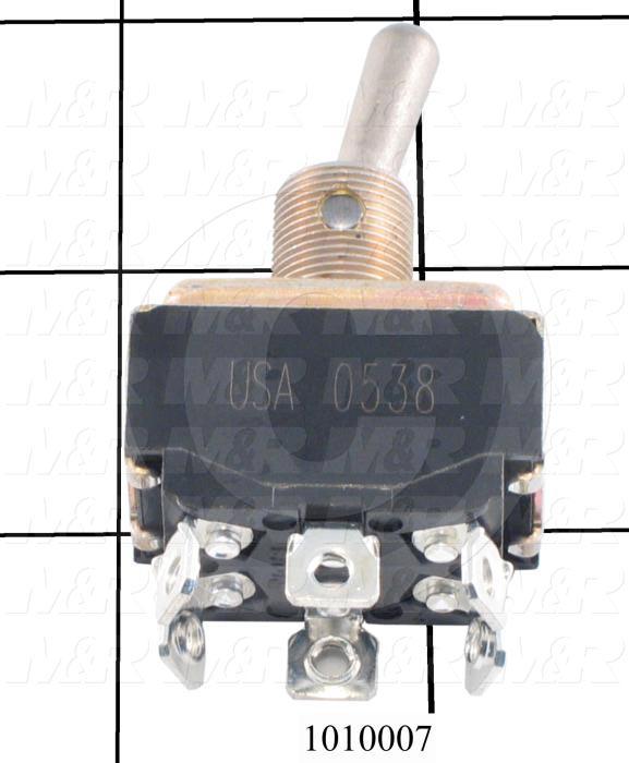 Toggle Switch, DPDT, 125VAC, 15A