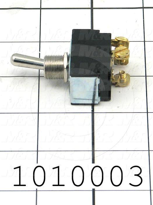 1010003 Toggle Switch, Maintained, 2 Positions, DPST, 250VAC, 10A