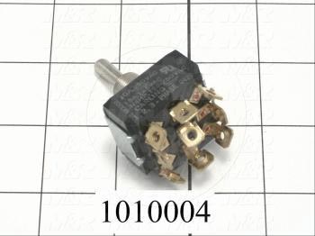 Toggle Switch, Maintained, 3 Positions, 3PST, 250VAC, 10A