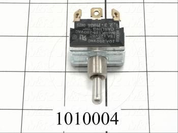 Toggle Switch, Maintained, 3 Positions, 3PST, 250VAC, 10A