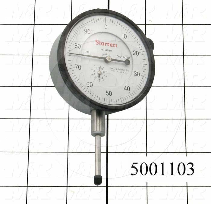 Tools, Dial Indicator, 2 3/4" Dial Indicator, 1.000" Range, Dial Reading 0-100, .001" Graduation